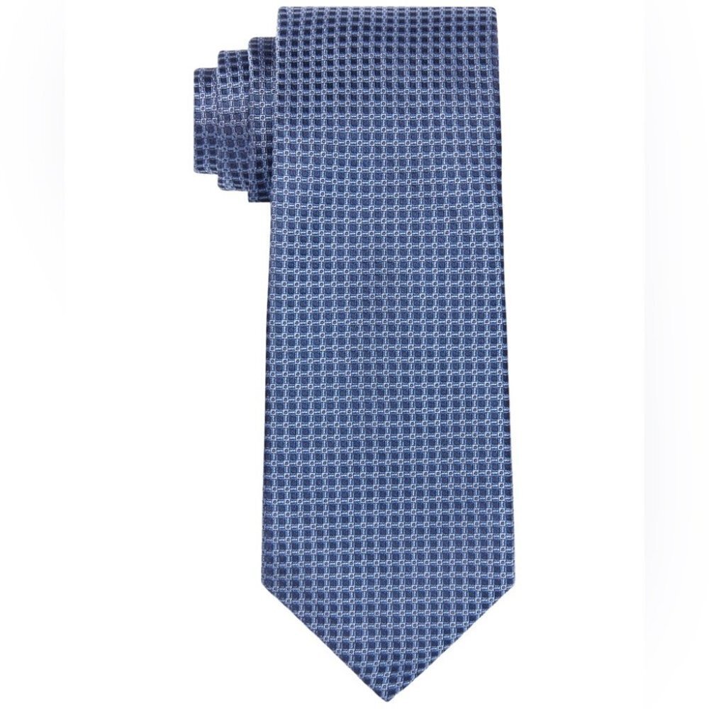 Calvin Klein Mens Locked Grid Tie Water Mill ONE SIZE